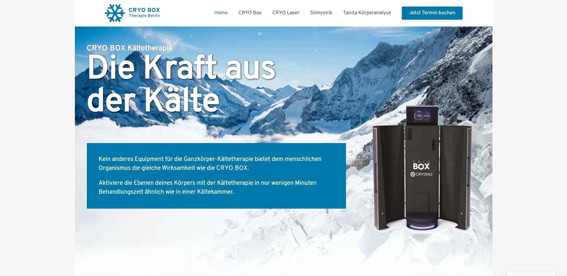 CRYO BOX Therapie Berlin