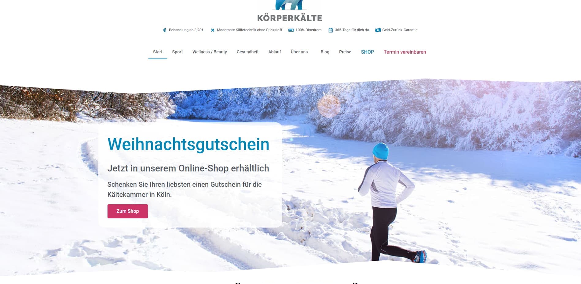 Körperkälte Kältekammer Köln