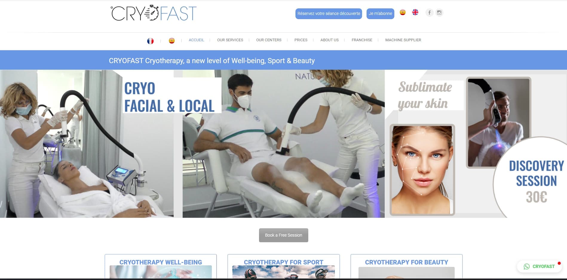 CRYOFAST Cryothérapie Paris 2e